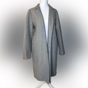 ❗️CLEARANCE PRICE❗️Zara Women's Classic Gray Faux Wool Trench Coat Large